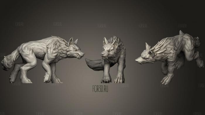 Wolf   Dire Wolf stl model for CNC